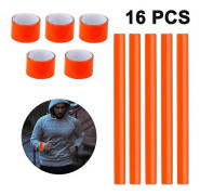 16 st Reflexband Snäpparmband Reflexremsor [DB] orange