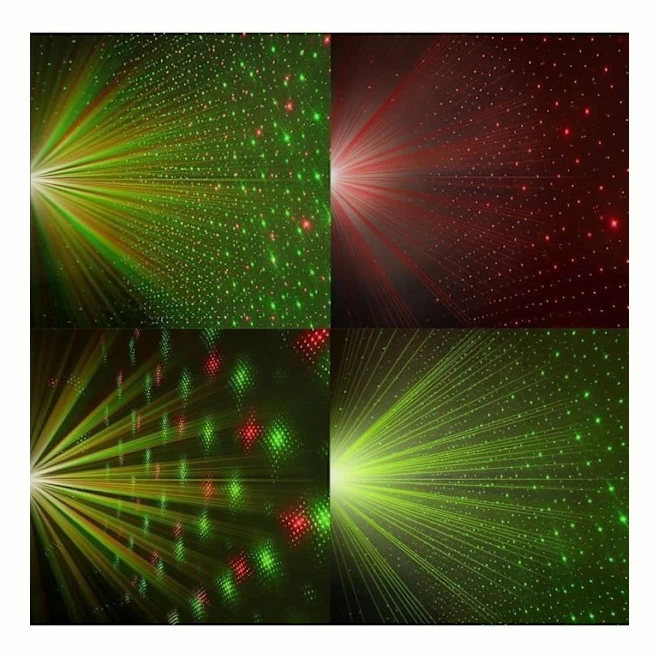 Laserprojektor - Röda och gröna julbelysningar - Vattentät - Fjärrkontroll - 10 m räckvidd