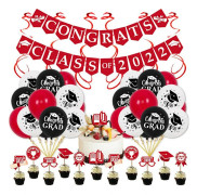 Grattis Klass 2022 Party Examensfest Dekoration Ballonger Set Red