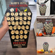 Nedräkningskalender Halloween Skrivbordsdekor 24 Dagar