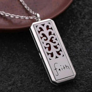 2019 Aromaterapi Hängsmycke Halsband Eterisk Olja Diffuser Medaljong Fyrkantig
