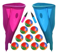 Granny Pants Yard Game, Granny Pants Utomhusspel - Överdimensionerade Jättebyxor med Studsbollar & Pump, Trädgårdsfester, Rolig Fältdag för Vuxna
