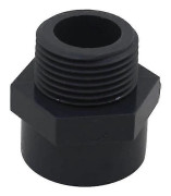 Hane PVC Gängad Ände 20 25 32 40mm PVC Rördel PVC Gängad Muff (Invändig Diameter 20mm-1/2" gänga)