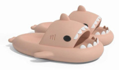 Unisex Tofflor i Hajform med Tjock Sula Pink 36-37