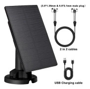 12V/1A 6V/2A Solpanel Micro-USB+Type-C Utomhus Solcellsladdare Solpaneler för Säkerhetskamera