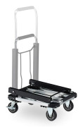 Transport trolley, folding platform trolley, extendable and height-adjustable