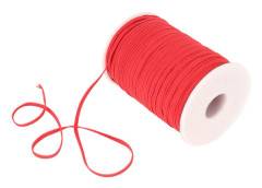 Elastisk Nylonsnöre 50 Yards 0.1in Bred Mjuk Flexibel Andningsbar Tvättbar Armbandslina för DIY Pärlor Hantverk Röd