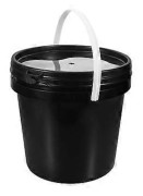 Liten Målarhink Tom Målarhållare med Plastlock Målningshink Målarförvaringshink
