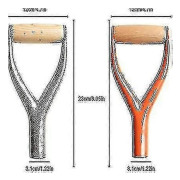 Inre Diameter Järnspade Handtag Skyffel D/y Grepp Handtag Bra Handskydd Trädgård Solid Järn Tillbehör Trädgårdsredskap För Snöskyffel Grävning Rak