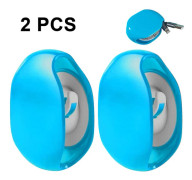 2-pack automatisk rullhörlurskabel Sladdlindare Hörlurssladd Organizer för USB kablar, hörlurskabel (blå)
