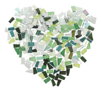 1 påse kreativa mosaikplattor oregelbunden form dekorativa mosaikplattor för DIY hantverk blomkrukor smyckestillverkning