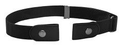 2-pack elastiskt bälte utan spänne, bekvämt och justerbart, svart