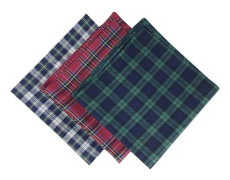 Herr 100% Bomull Enfärgade Vita Näsdukar med Satin Kant 7-pack Flerfärgad Multicolored Pack of 12