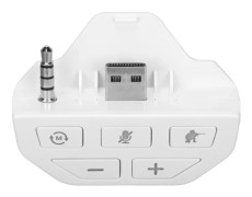 Xbox One Stereo Headset Adapter Ljudförbättrare Kompatibel med 35mm Ljudjack för Xbox One Gamepad Vit