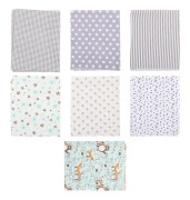 DIY Bomullstyger Dekorativa Sömnad Quiltmaterial Flerfärgade 50x80cm Lapptäcke 7st