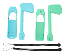 Justerbar Ergonomisk Dubbelskydd Switch Joy Con Golfklubbgrepp Blå Grön