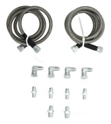 Slangkopplingssats för transmissionsskylare 6AN 52 tum lång rostfritt stål PVC för TH350 700R4 TH400