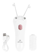 USB-laddning Dam Rakapparat för Ansiktshår Elektrisk Epilator för Kvinnor Ansiktstrådning Hårborttagning Rakapparat Ansiktsmassage (Roséguld)