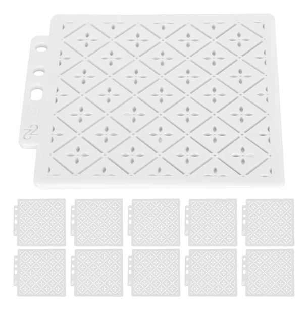 10 st Återanvändbara Mandala Målningsschabloner DIY Konst Ritmall Formtillbehör