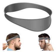 Halslinje rakningsmall och hårklippningsguide, frisyr böjd band, böjd silikon frisyr band för DIY hem frisyrer Gray