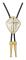 Cowboy Western Tie Bolo Tie för män Vintage Shield med hand