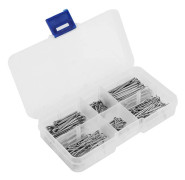 175 st set 5 sorters zinklegering metall saxpinnar sortimentskit fästelement hårdvara