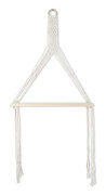 Macrame Trä Vägghängande Boho Swing Rustik Plant Support Vardagsrum Sovrum, set om 2