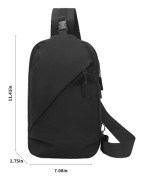 Crossbody-ryggsäck för män och kvinnor Black