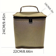 Gas Canister Storage Bag for Outdoor Camping [DB] Khaki Large