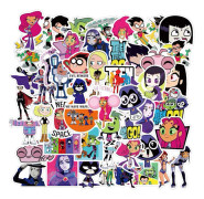 50/100X Teen Titans Go Klistermärken Animerad TV-serie Robin Raven Starfire Graffiti 50pcs Teen Titans Go B
