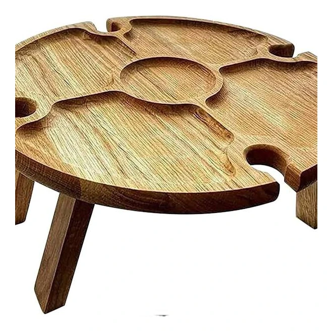 Utomhus hopfällbart picknickbord - hopfällbart träbord med