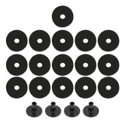 20 st/set Cymbal Ersättningstillbehör Plast Filt Cymbal Ärmar för De Flesta Trumset Svart