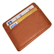 Credit Card Holder Slim Wallet Leather Minimalist Wallet with ID Window