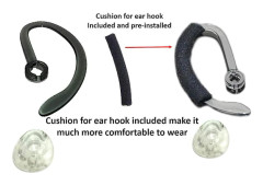 Öronproppar + Öronkroksslingor + Skumreservdelar + Öronkuddar Passar Kit för Plantronics- Cs540 Savi W440 W740 W745 Wh500 Earloops Earho