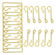 Julgranskrokar, 100 st Guld Plast Julgranskrokar, Mini S-formade Väderbeständiga Ornamenthängare för Bröllop Hem Jul Jul