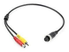 4-Pin Aviation Hane till RCA & DC Jack Hona CCTV Fordonskamera Adapterkabel [DB] Parking 1