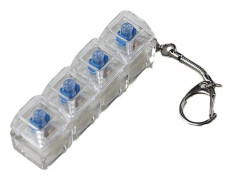 LED Mekaniska Tangentbordsbrytare Testning Stress Relief Nyckelring Leksak Gåva 1st