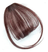 Koreansk 3D Air Bangs Clip Peruk Falska Bangs Osynlig Spårlös Perukdel Pannförlängningsverktyg O3X6 Dark brown, Sideburns