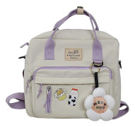 Söta Ryggsäckar För Tonårsflickor Estetisk Ryggsäck Japansk Anime Kawaii Ryggsäck Skola Funktionell Handväska Resa Vattentät Bokväska Laptopväska (whi