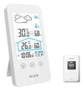 Trådlös väderstation med utomhussensor, inomhus utomhus hygrometer termometer, färg LCD-skärm