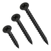 100 st M3.5 x 40 mm snabbfixeringsskruvar, svarta gipsskruvar, fosfaterade gipsskruvar för gipsskivor på stålprofil för gips, trumpetformad skalle