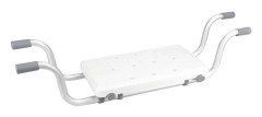 Justerbar Badkarssits, Badstol, Icke-Badkarstativ, Duschstol Kompatibel med Seniorer Robust Lastkapacitet 136Kg white gray
