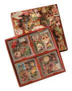 100 ark Vintage Fjäril Växt Blomma Scrapbook Stickers för Junk Journal Tillbehör, Nostalgi Handbok