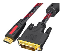 HD4K HDTV-kompatibel DVI-kabel 1,5 m Nylon Skyddad Dubbelriktad Överföring