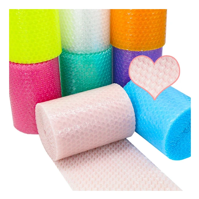 20cmx5 Meter Lovely Hjärta Shape Bubble Wrap Stötsäker Paket
