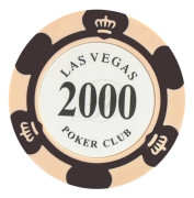 Chips med flera valörer Bärbara spel-chips Las-vegas mynt för kasinon 2000 Face Value