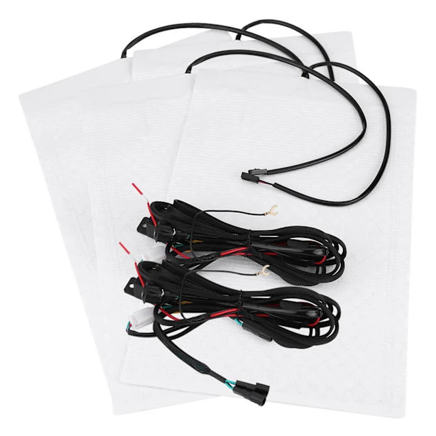 4st Universal Kolfiber Bil Uppvärmd Sätesvärmare Kit med Rund Strömbrytare