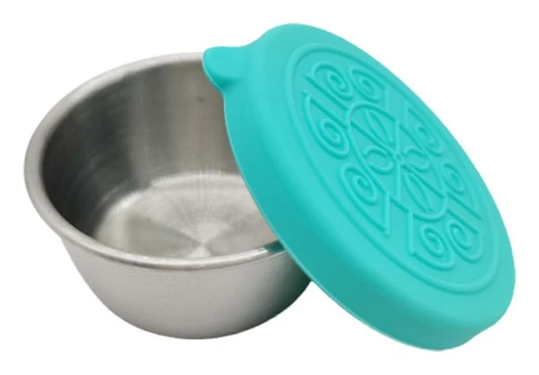 50ml Såsbehållare Läcksäker Återanvändbar Förpackning Såser Rostfritt Stål Dippsås Kopp Med Silikonlock För Matlåda Mint Green