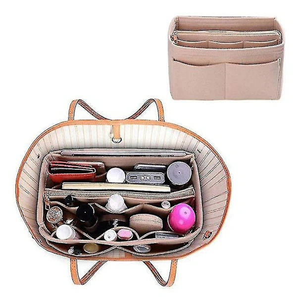 Make up Organizer Filt Insert Bag för Handväska Travel Inner
