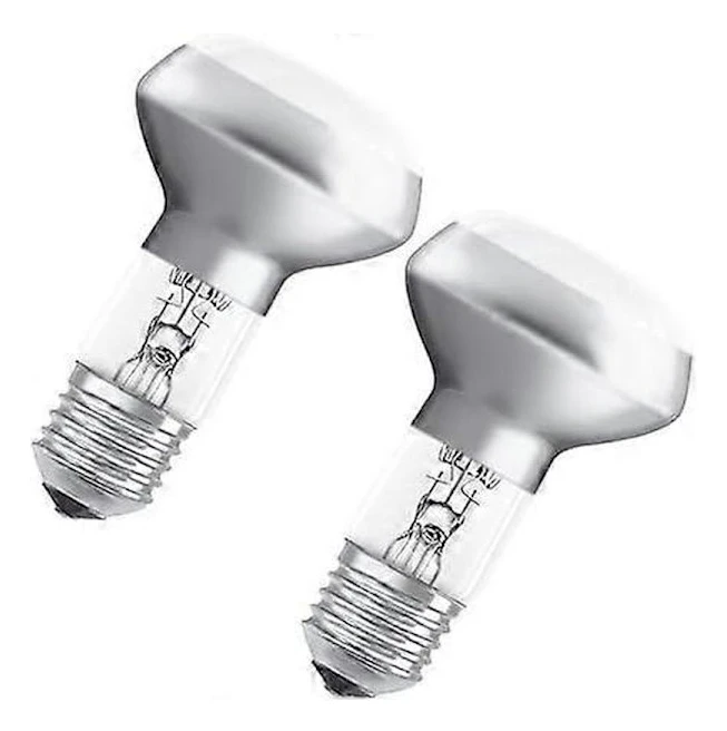 Halogenlampa / Classic R63 / E27-sockel / dimbar / 46 Watt - 60 Watt Ersättning / varmvit - 2700K / 2-pack - Vikbox